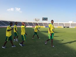 بعض أفراد منتخب أشبال موريتانيا في الملعب اليوم (الأخبار)